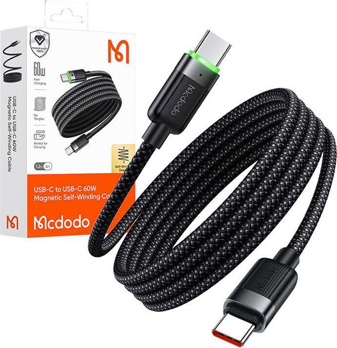 Produktbild Mcdodo CCA-2000 USB-C to USB-C cable, 60W, self-winding, 1.2m (1.20 m, USB 3.2 Gen 1, 60 W)