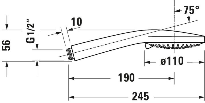 Nutritional values and ingredients Duravit hand shower 3jet 110 MinusFlow, UV65201 (3 Beam types, 9.50 l/min)