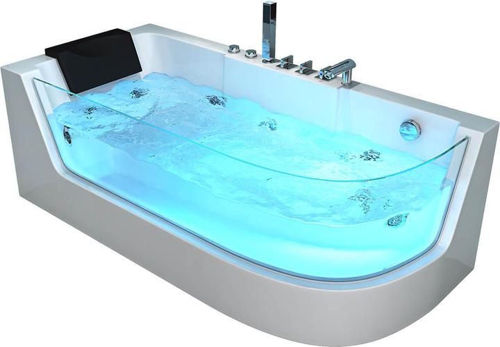 Produktbild Home Deluxe Whirlpool Badewanne INFINITY (rechts) Farblichttherapie - 170x80cm (80 cm, 170 cm)
