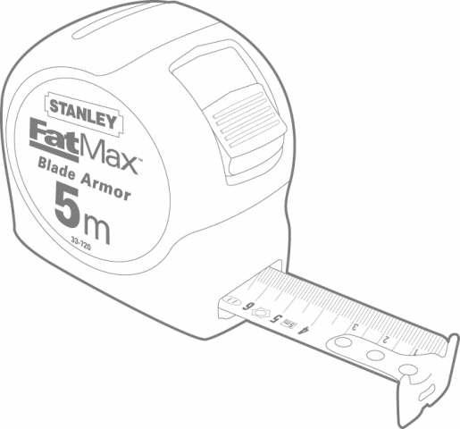 Actual product image Stanley Rollmeter Fat Max 5 m wide (Metric)