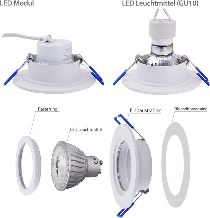 Produktbild Maxkomfort 10er-Pack Einbaustrahler-Fassung (GU10)