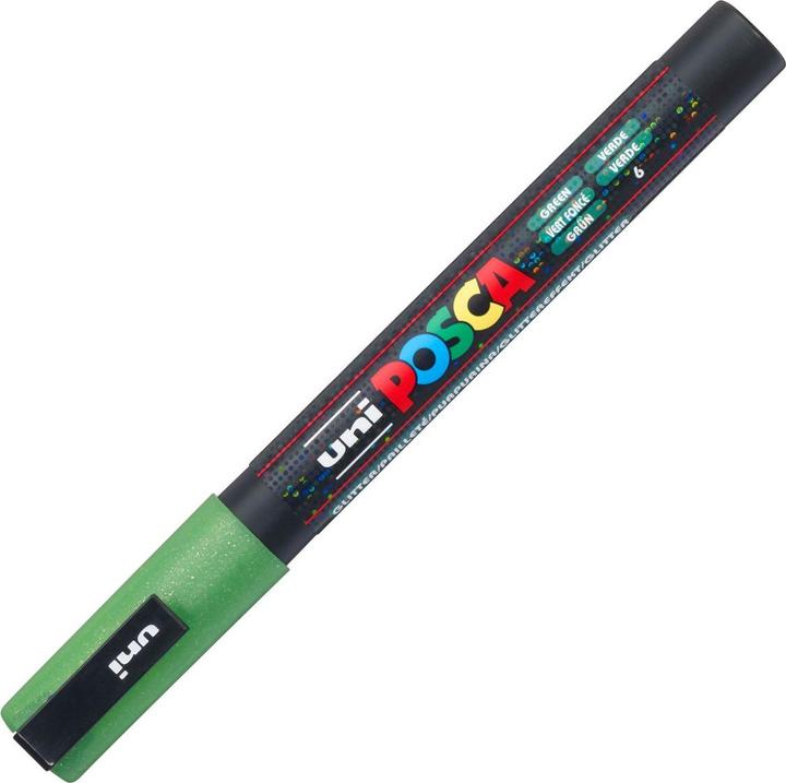 Actual product image Posca Fine Marker PC-3M (Glitter Green, 1.30 mm, 1 x)