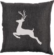 Produktbild Ootb Dunkelgraues Deko-Kissen, Hirsch (40 x 40 cm)