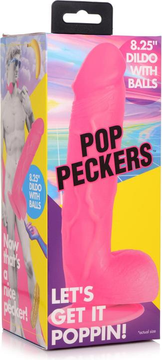 Image du produit Pop Peckers Poppin Dildo 20 cm - Pink