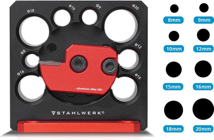 Produktbild Stahlwerk Dübelmacher 8 / 9 / 10 / 12 / 15 / 16 / 18 / 20 mm Rundstabfräser (8, 9, 10, 12, 15, 16, 18, bis 20 Millimeter)