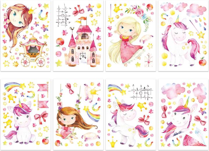 Papierdrachen Wall tattoos - Unicorn (2 x 22 x 32 cm)