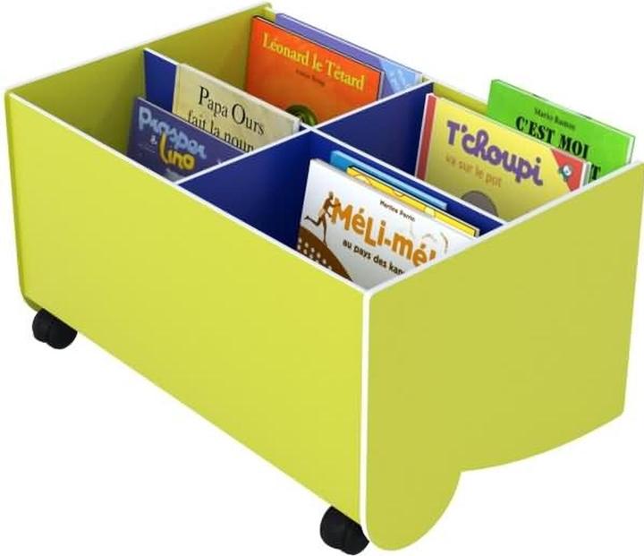 Actual product image Paperflow Textbook box plastic small yellow green/blue