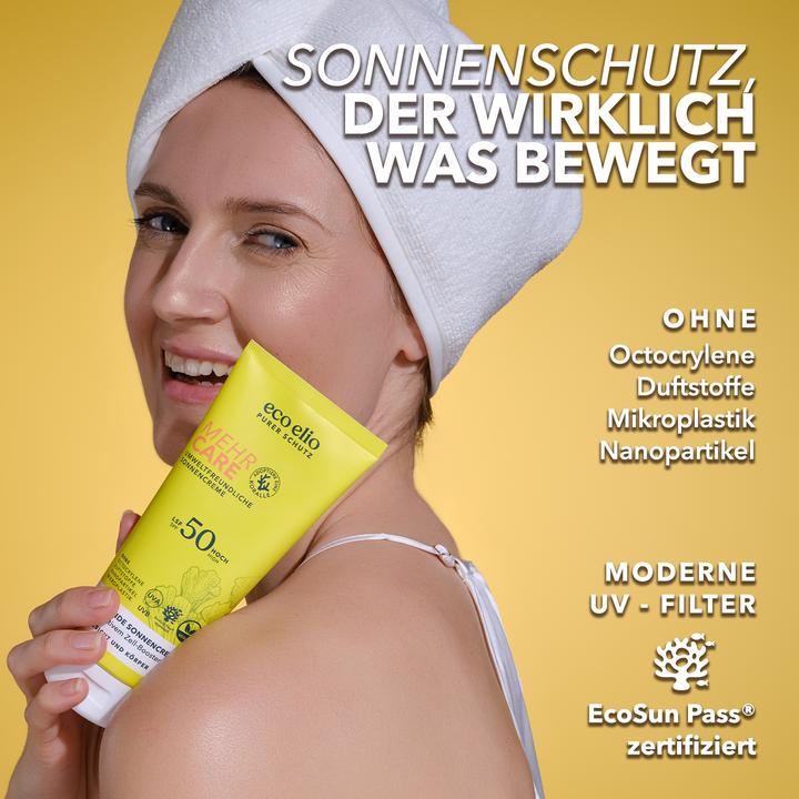 Actual product image Eco Elio Mehr Care (Suntan cream, SPF 50, 75 ml, 101 g)