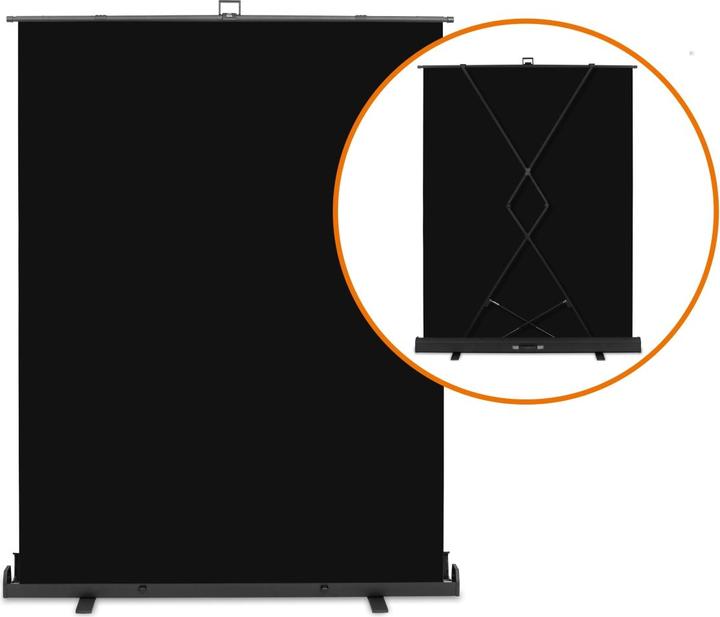 Actual product image Walimex pro Roll-up panel background black 165x220 (176.50 cm, 226 cm)