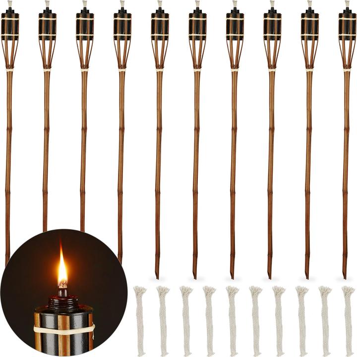 Produktbild Relaxdays 10x Gartenfackel