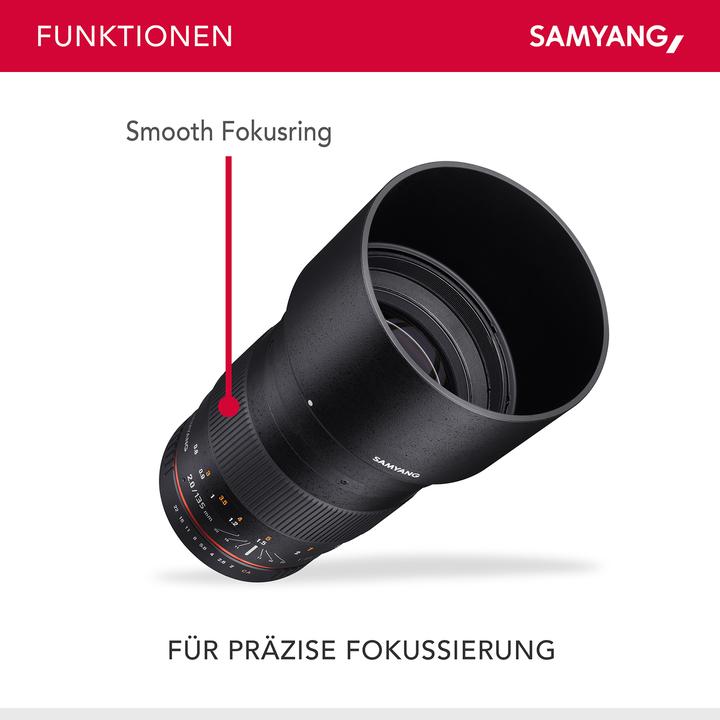 Actual product image Samyang 135mm f/2 - f/22 ED UMC - Canon EF (Canon EF, full size)