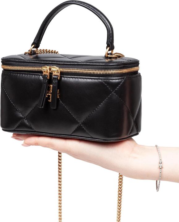 Produktbild Tory Burch kira diamond quilt leather vanity case color: black