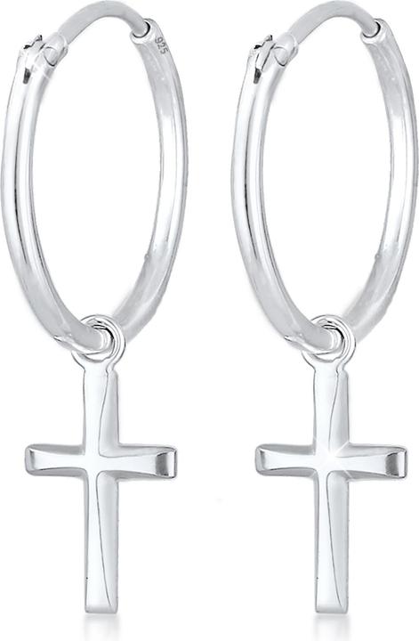 Elli Creolen Hänger Kreuz (925 Silber)