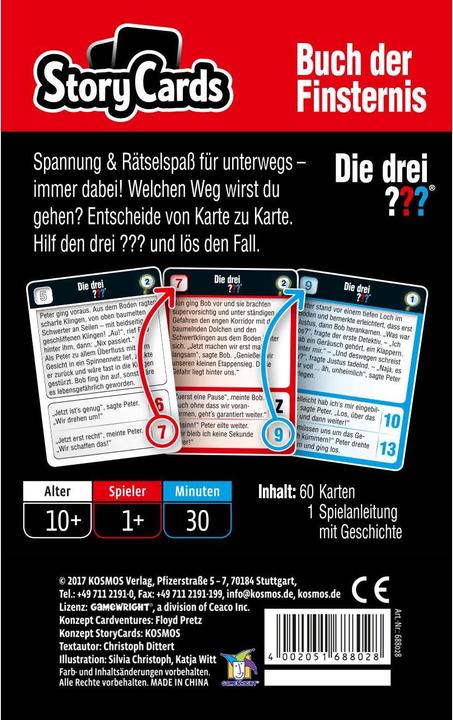 Actual product image Kosmos THE THREE??? SC Book Darkness (German)