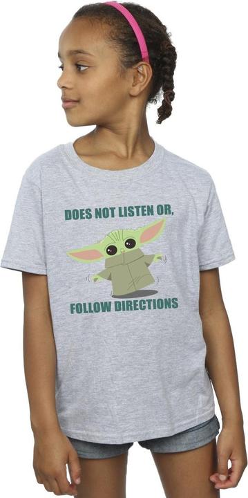 Immagine prodotto Star Wars The Mandalorian Grogu Does Not Listen Maglietta Ragazze (152, 158)