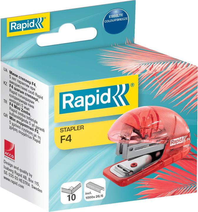 Actual product image Rapid Mini Stapler Colour'Breeze F4 (10 Sheets)