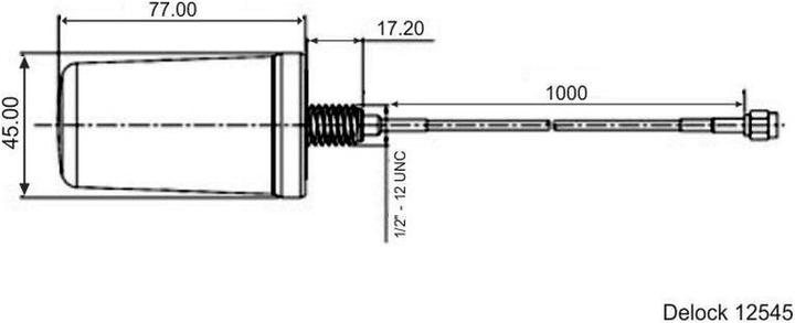Image du produit Delock Antenne LTE/GSM, connecteur SMA, blanc (2.20 dB, Câble d'antenne)
