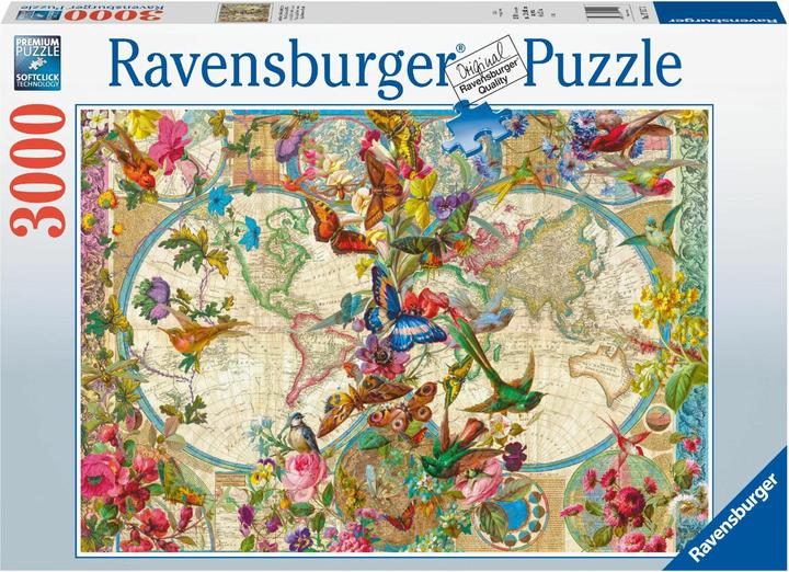 Ravensburger Weltkarte mit Schmetterlingen (3000 Teile)