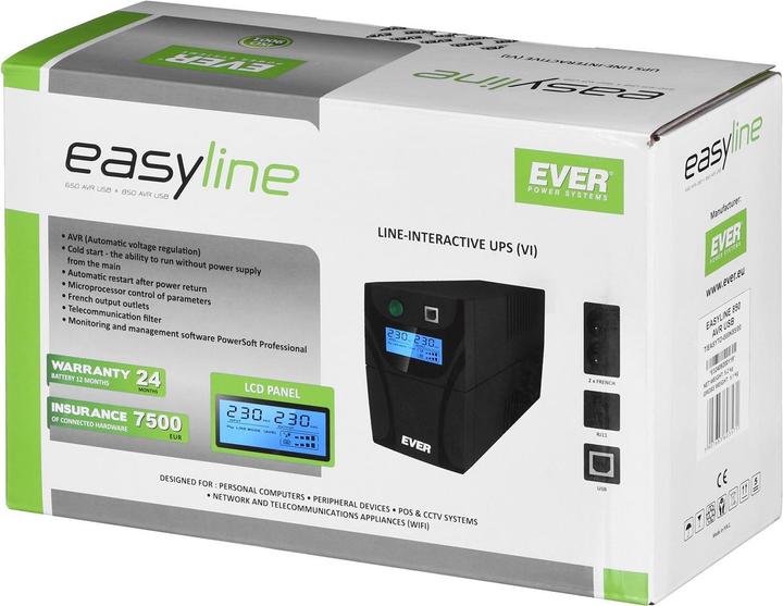 Actual product image Ever EASYLINE 850 USV (850 VA, 480 W, Line-interactive UPS)