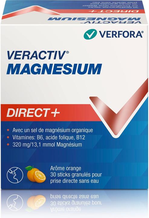 Veractiv Magnesium Direct+ 30 Sticks (30 Stück, Granulat, 100 g)