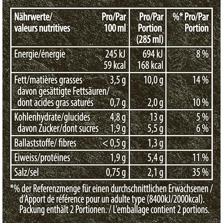 Nährwerte und Zutaten Knorr Tom Kha Gai (374 ml)