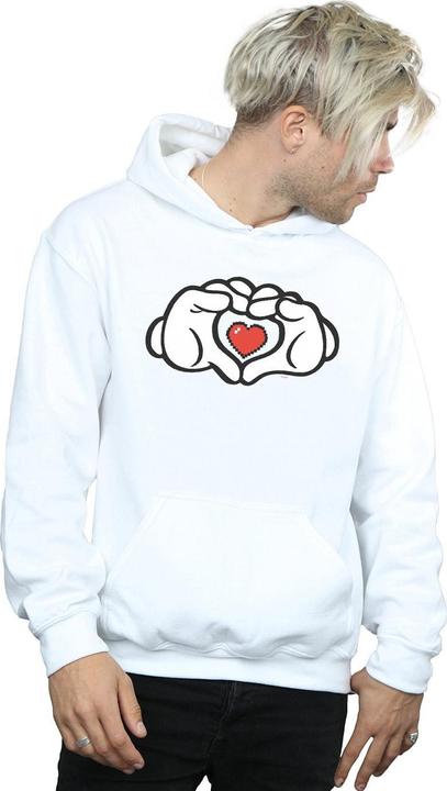 Immagine prodotto Disney Mickey Mouse Heart Hands Felpa con Cappuccio Uomo (3XL)