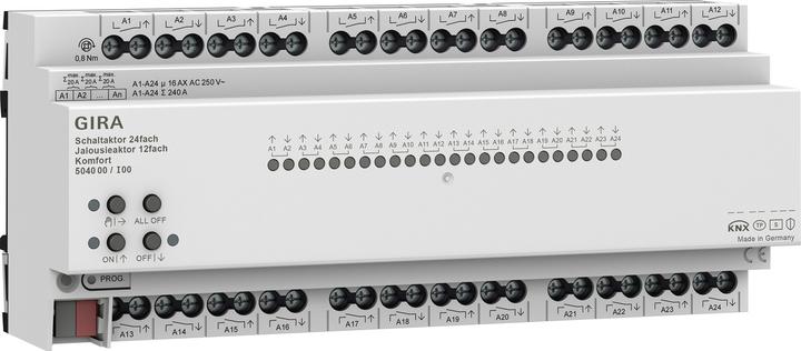 Productafbeelding Gira Schakelaar/alarmbediening 24f/12f 16 A REG Kmf KNX Secure (Schakelaandrijving)