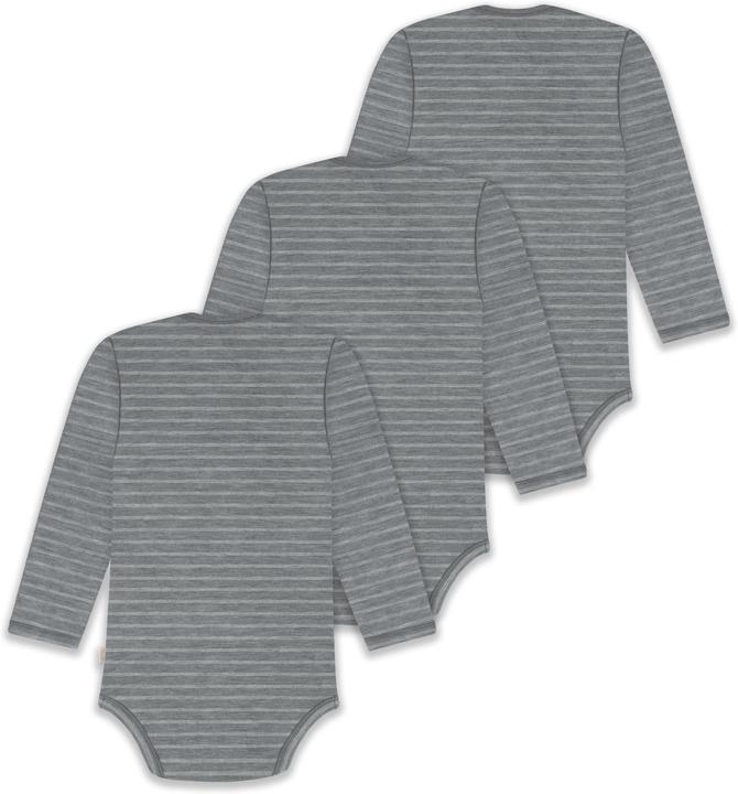 Actual product image Normani 3-pack baby merino bodysuit long sleeve "Auckland" - 9379 (56)