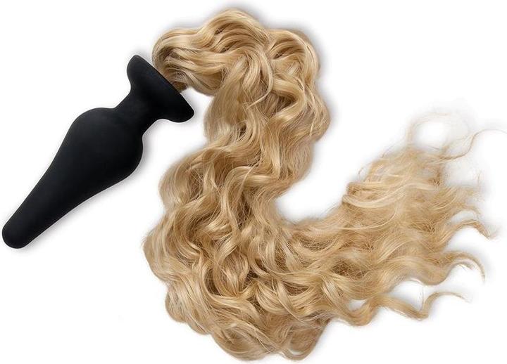 Immagine prodotto Xgen Products Furry Tales - Butt Plug a coda di cavallo in silicone da 4 pollici (biondo)