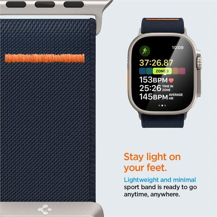 Produktbild Spigen Fit Lite Band für Apple Watch Series 42, 44, 45, 49 mm - navy (42 mm, 44 mm, 45 mm, 49 mm, Nylon, Fabric, Stainless Steel)