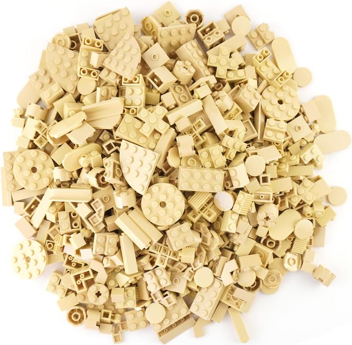 Actual product image LEGO Bricks Beige mixed - 800 pieces - Tan bricks mix - NEW (LEGO Accessories)
