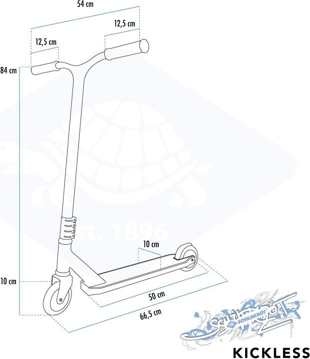 Actual product image Schildkröt Stunt Scooter Kickless