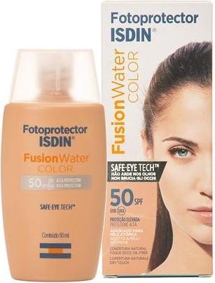 Actual product image Isdin Photoprotector Fusion Water Colour SPF 50 Natural Colour Face Sunscreen 50ml (Suntan cream, SPF 50, 50 ml)