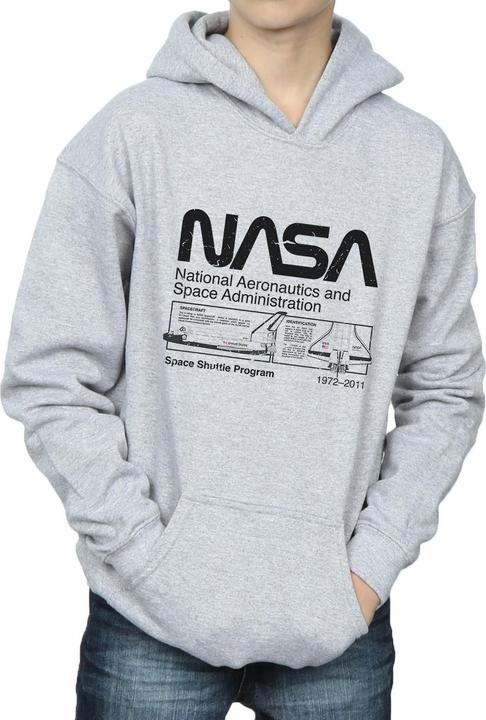 Immagine prodotto Nasa Felpa con Cappuccio Navetta Spaziale Ragazzi (140, 146)