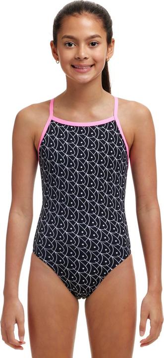 Actual product image Funkita Girls Tie Me Tight One Piece Summer Fish (164)