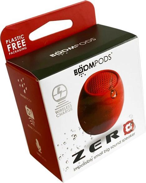 Actual product image Boompods Zero Bluetooth® Speaker Handsfree, Shockproof, Waterproof Red (5 h, Rechargeable battery operated)