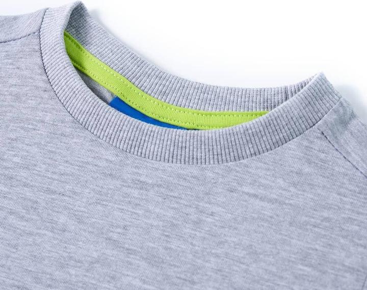 Immagine prodotto VidaXL Camicia da bambino a maniche lunghe grigio melange 116,Materiale: 95 (116)