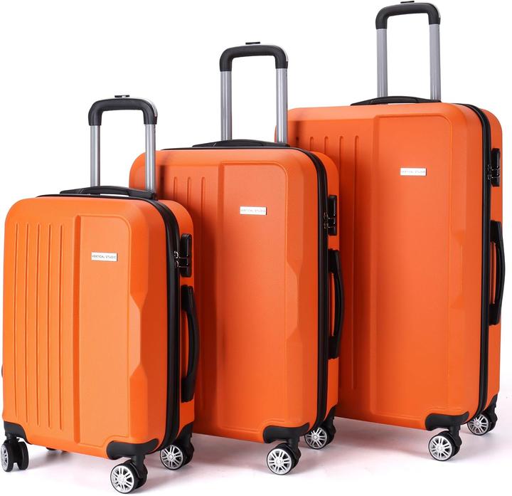 Vertical Studio 3-teilgies Reisekoffer-Set (90 l, Handgepäck (bis 50l), M (50 - 90l), L (90 - 115l))