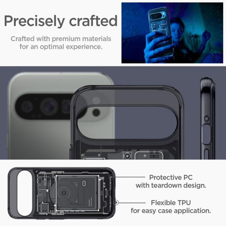 Actual product image Spigen Ultra Hybrid Zero One TPU Back Cover Transparent Google Pixel 9 Pro XL (Google Pixel 9 Pro XL)