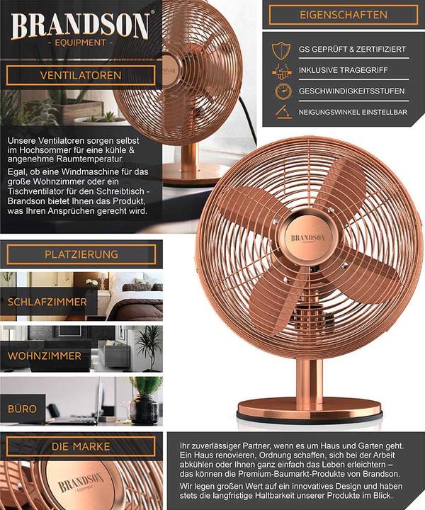 Image du produit Brandson Ventilateur de table (46 dB)