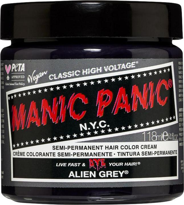 Manic Panic Alien Grey Cruelty Free Vegan Hair Color 118ml (Alien Grey)