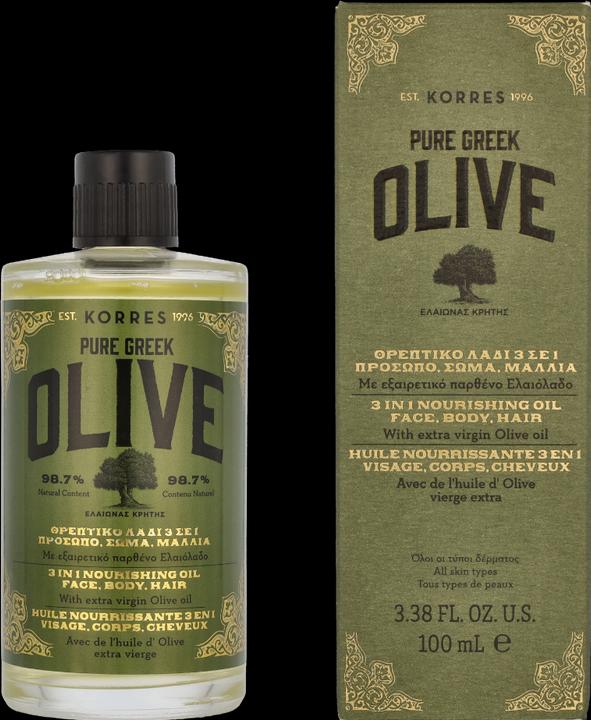 Actual product image Korres Olive Nourishing 3 in 1 Oil (Body oil, 100 ml)