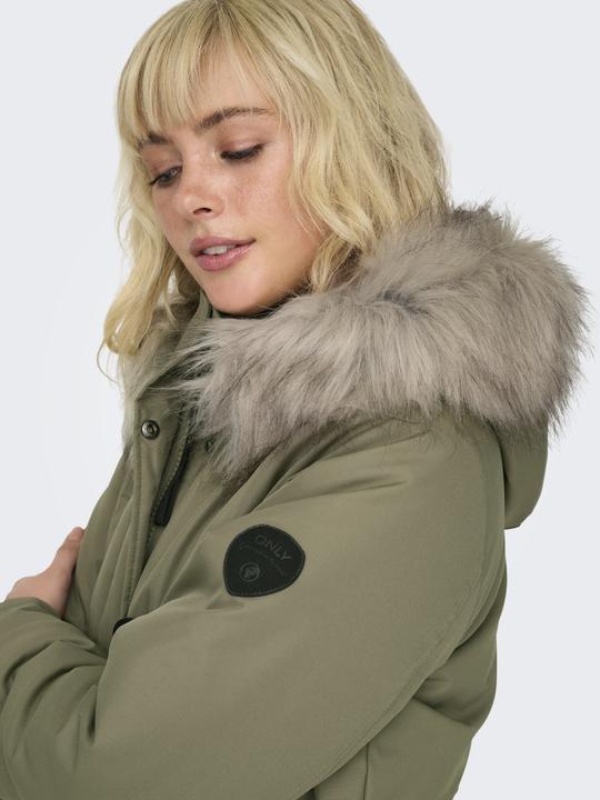 Image du produit Only Capuche avec bord en fausse fourrure amovible Poignets côtelés Parka Longue parka (XS)