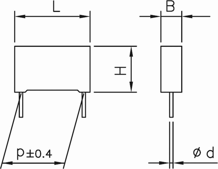Nährwerte und Zutaten Kemet Entstörkondensator, 10nF, 300V