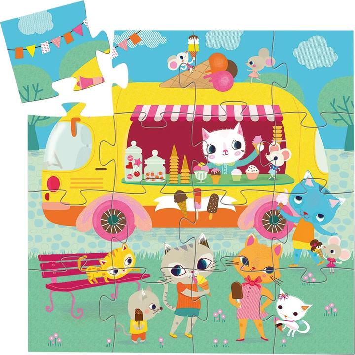 Produktbild Djeco Puzzle Der Eiscremewagen (16 Teile)
