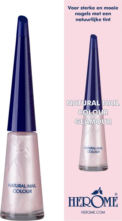 Immagine prodotto Herome Colore naturale per unghie Glamour con effetto rinforzante 10ml (Fascino, Smalto)