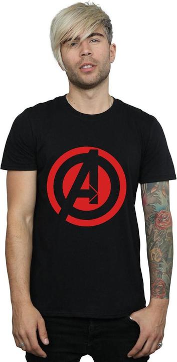 Immagine prodotto Marvel Maglietta Tinta Unita Logo Uomo (L)