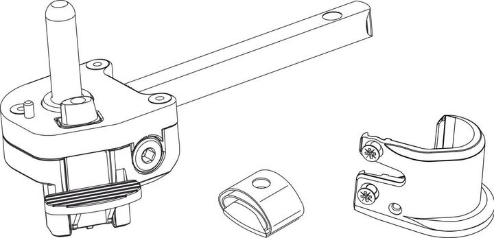 Produktbild Maco RUSTICO Ladenrasthalter BLR, gerader Kloben, Gr. L165, links, schwarz (1 Stk.)