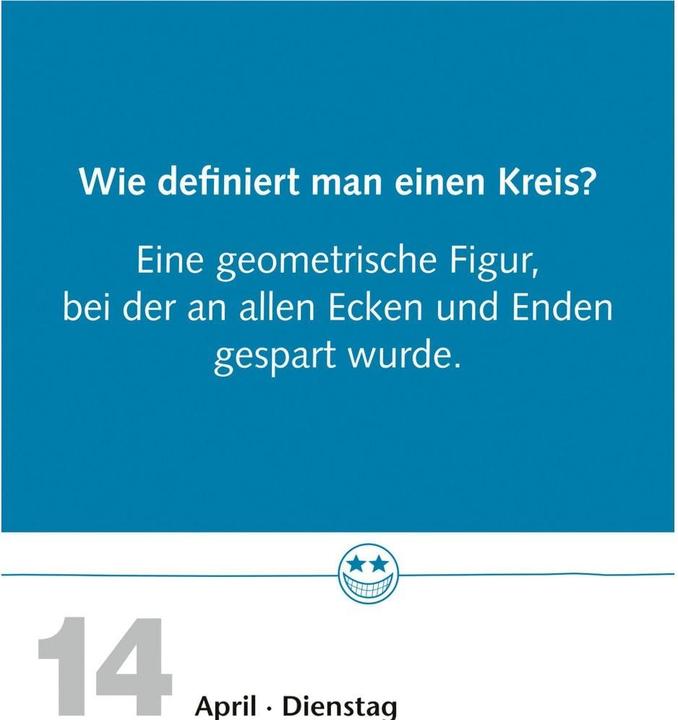 Produktbild Harenberg Beste Witze Tagesabreisskalender 2026 (Harter Einband, Deutsch)