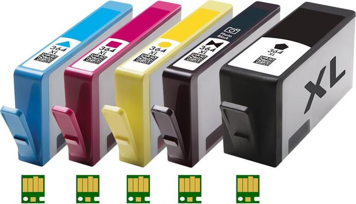 Immagine prodotto Druckfuxx 5x CHIP PATRONEN für HP-364XL 5510 5514 5515 5520 5522 5524 6510 6520